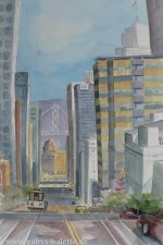 San Francisco, Nob Hill with cable car, 2008