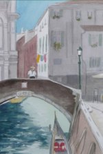 Venedig, Gondoliere auf der Brücke, 2010